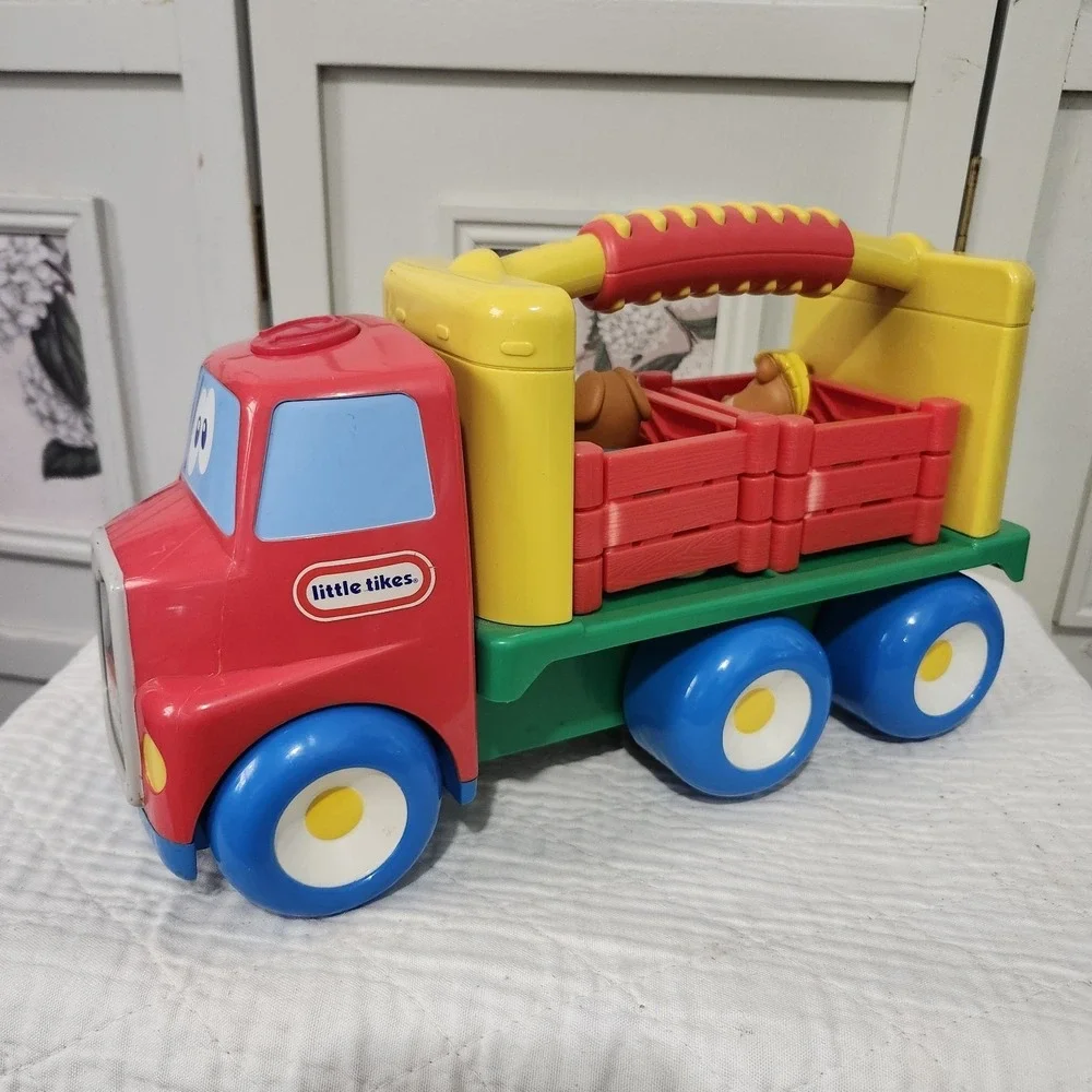 Little Tikes Red Handle Hauler Farm Truck Toy Horse Dog Corrals Sounds Music